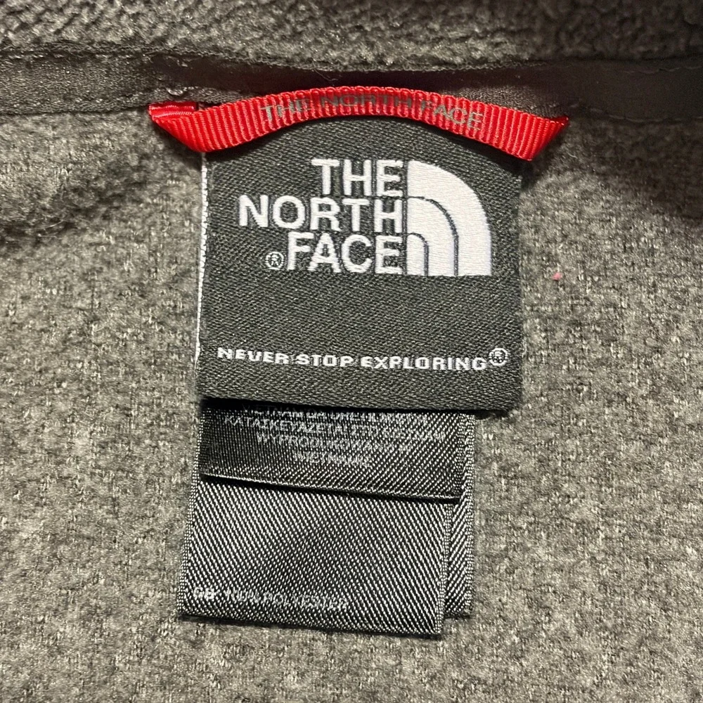 The North Face Mens XL Fleece 1/4 Zip Pullover Gray Chest Pocket - Picture 4 of 10